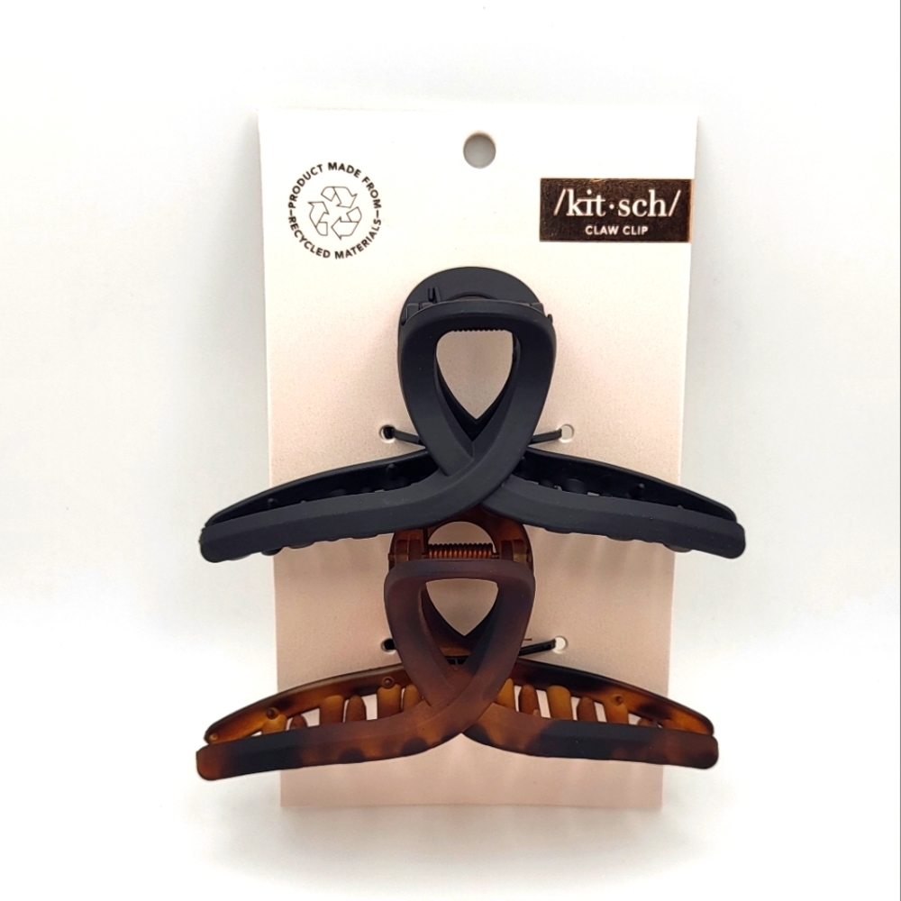 KITSCH Large Loop Claw Clips 2-Pack NEW